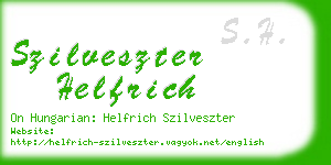 szilveszter helfrich business card